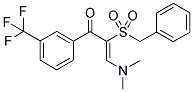 2-(BENZYLSULFONYL)-3-(IMETHYLAMINO)-1-OXO-1-[3-(TRIFLUOROMETHYL)PHENYL]PROP-2-ENE Struktur