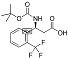 BOC-(S)-3-AMINO-3-(2-TRIFLUOROMETHYL-PHENYL)-PROPIONIC ACID Struktur