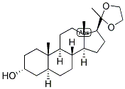 5-ALPHA-PREGNAN-3-ALPHA-OL-20-ONE ETHYLENE KETAL Struktur