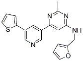 N-(2-FURYLMETHYL)-2-METHYL-6-(5-THIEN-2-YLPYRIDIN-3-YL)PYRIMIDIN-4-AMINE Struktur