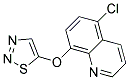 5-CHLORO-8-(1,2,3-THIADIAZOL-5-YLOXY)QUINOLINE Struktur