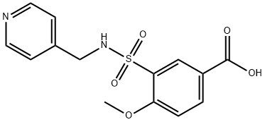 4-METHOXY-3-[(PYRIDIN-4-YLMETHYL)-SULFAMOYL]-BENZOIC ACID Struktur