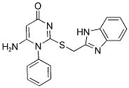 6-AMINO-2-[(1H-BENZIMIDAZOL-2-YLMETHYL)THIO]-1-PHENYLPYRIMIDIN-4(1H)-ONE Struktur