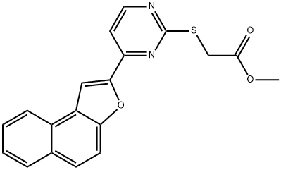 METHYL 2-[(4-NAPHTHO[2,1-B]FURAN-2-YL-2-PYRIMIDINYL)SULFANYL]ACETATE Struktur