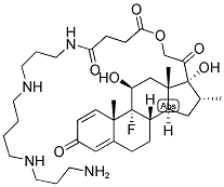 1,4-PREGNADIEN-9-ALPHA-FLUORO-16-ALPHA-METHYL-11-BETA, 17,21-TRIOL-3,20-DIONE 21-HEMISUCCINATE : SPERMINE Struktur