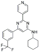 N-CYCLOHEXYL-2-PYRIDIN-4-YL-6-[3-(TRIFLUOROMETHYL)PHENYL]PYRIMIDIN-4-AMINE Struktur