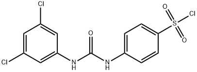 4-[3-(3,5-DICHLORO-PHENYL)-UREIDO]-BENZENESULFONYL CHLORIDE Struktur