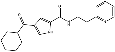 4-(CYCLOHEXYLCARBONYL)-N-[2-(2-PYRIDINYL)ETHYL]-1H-PYRROLE-2-CARBOXAMIDE Struktur