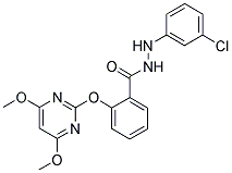 2-[(4,6-DIMETHOXYPYRIMIDIN-2-YL)OXY]BENZOIC ACID, 2-(3-CHLOROPHENYL)HYDRAZIDE Struktur