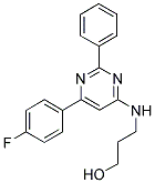 3-([6-(4-FLUOROPHENYL)-2-PHENYLPYRIMIDIN-4-YL]AMINO)PROPAN-1-OL Struktur