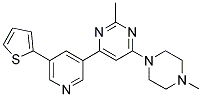 2-METHYL-4-(4-METHYLPIPERAZIN-1-YL)-6-(5-THIEN-2-YLPYRIDIN-3-YL)PYRIMIDINE Struktur