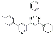 2-PHENYL-4-PIPERIDIN-1-YL-6-(5-P-TOLYL-PYRIDIN-3-YL)-PYRIMIDINE Struktur