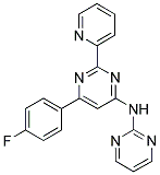 N-[6-(4-FLUOROPHENYL)-2-PYRIDIN-2-YLPYRIMIDIN-4-YL]PYRIMIDIN-2-AMINE Struktur