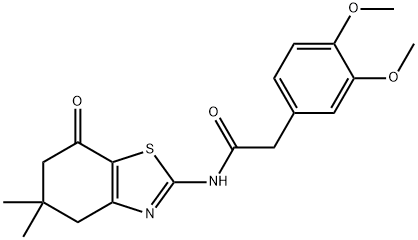 2-(3,4-DIMETHOXYPHENYL)-N-(5,5-DIMETHYL-7-OXO-4,5,6,7-TETRAHYDRO-1,3-BENZOTHIAZOL-2-YL)ACETAMIDE Struktur