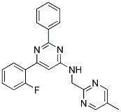 6-(2-FLUOROPHENYL)-N-[(5-METHYLPYRIMIDIN-2-YL)METHYL]-2-PHENYLPYRIMIDIN-4-AMINE Struktur