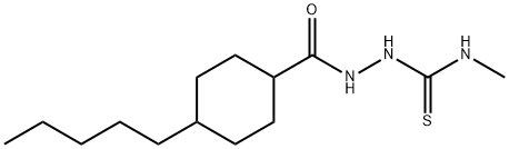 N-METHYL-2-[(4-PENTYLCYCLOHEXYL)CARBONYL]-1-HYDRAZINECARBOTHIOAMIDE Struktur