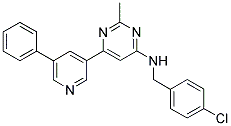 N-(4-CHLOROBENZYL)-2-METHYL-6-(5-PHENYLPYRIDIN-3-YL)PYRIMIDIN-4-AMINE Struktur