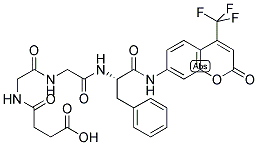 SUC-GLY-GLY-PHE-7-AMINO-4-TRIFLUOROMETHYLCOUMARIN Struktur