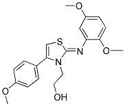 2-[(2Z)-2-[(2,5-DIMETHOXYPHENYL)IMINO]-4-(4-METHOXYPHENYL)-1,3-THIAZOL-3(2H)-YL]ETHANOL Struktur