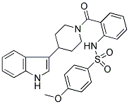 4-(1H-INDOL-3-YL)-1-[2-(((4-METHOXYPHENYL)SULPHONYL)AMINO)BENZOYL]PIPERIDINE Struktur