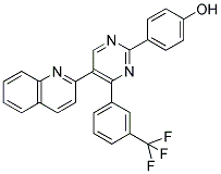 4-[5-(QUINOLIN-2-YL)-4-(3-(TRIFLUOROMETHYL)PHENYL)PYRIMIDIN-2-YL]PHENOL Struktur