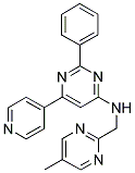 N-[(5-METHYLPYRIMIDIN-2-YL)METHYL]-2-PHENYL-6-PYRIDIN-4-YLPYRIMIDIN-4-AMINE Struktur