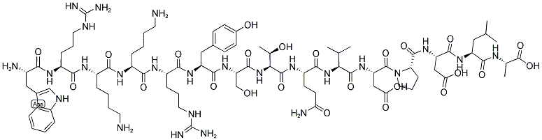 H-TRP-ARG-LYS-LYS-ARG-TYR-SER-THR-GLN-VAL-ASP-PRO-ASP-LEU-ALA-OH Struktur