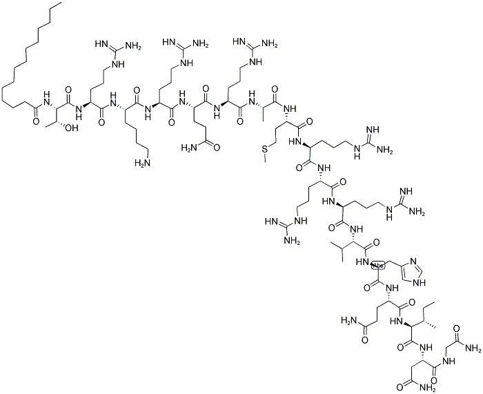 MYR-TRKRQRAMRRRVHQING-NH2 Struktur