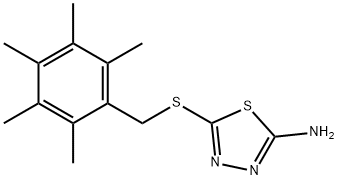 2-AMINO-5-(PENTAMETHYLBENZYLTHIO)1,3,4-THIADIAZOLE Struktur