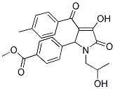 METHYL 4-(4-HYDROXY-1-(2-HYDROXYPROPYL)-3-(4-METHYLBENZOYL)-5-OXO-2,5-DIHYDRO-1H-PYRROL-2-YL)BENZOATE Struktur