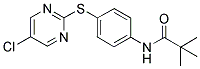 N-(TERT-BUTYLCARBONYL)-4-[(5-CHLOROPYRIMIDIN-2-YL)THIO]ANILINE Struktur