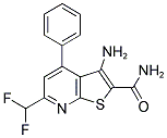 3-AMINO-6-DIFLUOROMETHYL-4-PHENYL-THIENO[2,3-B]PYRIDINE-2-CARBOXYLIC ACID AMIDE Struktur