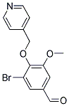 3-BROMO-5-METHOXY-4-(PYRIDIN-4-YLMETHOXY)BENZALDEHYDE Struktur