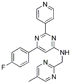 6-(4-FLUOROPHENYL)-N-[(5-METHYLPYRIMIDIN-2-YL)METHYL]-2-PYRIDIN-4-YLPYRIMIDIN-4-AMINE Struktur