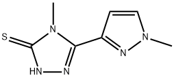 4-METHYL-5-(1-METHYL-1H-PYRAZOL-3-YL)-4H-[1,2,4]TRIAZOLE-3-THIOL Struktur