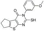 6-MERCAPTO-5-(3-METHOXY-PHENYL)-1,2,3,5-TETRAHYDRO-8-THIA-5,7-DIAZA-CYCLOPENTA[A]INDEN-4-ONE Struktur