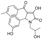 3-HYDROXY-5-(3-HYDROXYPHENYL)-1-(2-HYDROXYPROPYL)-4-(4-METHYLBENZOYL)-1,5-DIHYDRO-2H-PYRROL-2-ONE Struktur