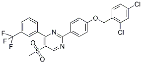 2-(4-(2,4-DICHLOROBENZYLOXY)PHENYL)-5-(METHYLSULFONYL)-4-(3-(TRIFLUOROMETHYL)PHENYL)PYRIMIDINE Struktur