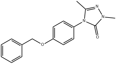 4-[4-(BENZYLOXY)PHENYL]-2,5-DIMETHYL-2,4-DIHYDRO-3H-1,2,4-TRIAZOL-3-ONE Struktur