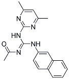 N-[(1Z)-[(4,6-DIMETHYLPYRIMIDIN-2-YL)AMINO](2-NAPHTHYLAMINO)METHYLENE]ACETAMIDE Struktur