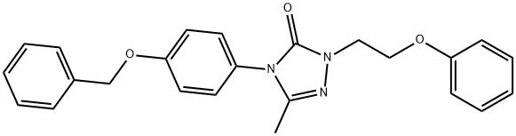 4-[4-(BENZYLOXY)PHENYL]-5-METHYL-2-(2-PHENOXYETHYL)-2,4-DIHYDRO-3H-1,2,4-TRIAZOL-3-ONE Struktur