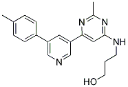 3-((2-METHYL-6-[5-(4-METHYLPHENYL)PYRIDIN-3-YL]PYRIMIDIN-4-YL)AMINO)PROPAN-1-OL Struktur