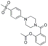 2-((4-[4-(METHYLSULFONYL)PHENYL]PIPERAZIN-1-YL)CARBONYL)PHENYL ACETATE Struktur