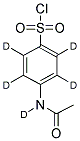 4-N-ACETYLBENZENE-D5-SULFONYL CHLORIDE Struktur