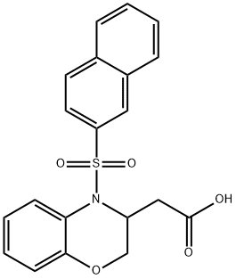 2-[4-(2-NAPHTHYLSULFONYL)-3,4-DIHYDRO-2H-1,4-BENZOXAZIN-3-YL]ACETIC ACID Struktur