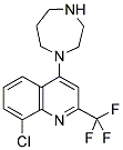 1-[8-CHLORO-2-(TRIFLUOROMETHYL)QUINOL-4-YL]HOMOPIPERAZINE Struktur