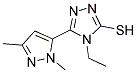 5-(2,5-DIMETHYL-2H-PYRAZOL-3-YL)-4-ETHYL-4H-[1,2,4]TRIAZOLE-3-THIOL Struktur