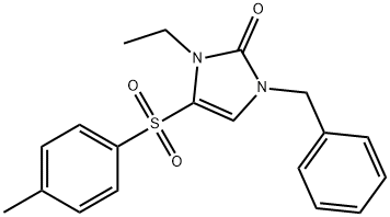 1-BENZYL-3-ETHYL-4-[(4-METHYLPHENYL)SULFONYL]-1,3-DIHYDRO-2H-IMIDAZOL-2-ONE Struktur