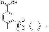 3-(4-FLUORO-PHENYLSULFAMOYL)-4-METHYL-BENZOIC ACID Struktur