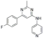 6-(4-FLUOROPHENYL)-2-METHYL-N-PYRIDIN-4-YLPYRIMIDIN-4-AMINE Struktur